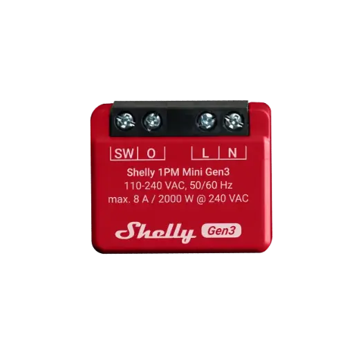 [3800235261590] Shelly 1PM Mini WiFi Smart Switch with Power Metering